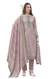 Ambarlyn Casual Women's Cotton Salwar Kameez - Designer Printed with Cotton Print Dupatta